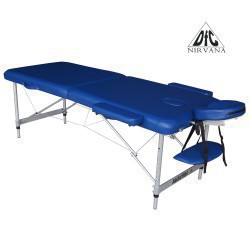 Массажный стол DFC NIRVANA, Elegant LUXE, 186х70х4 см, алюм. ножки, цвет голубой (Navy)